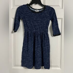 Old Navy Girls Size 8 Regular Long Sleeve Blue And Black Dress